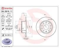 1X Brake disc BREMBO 8.D616.11 for SKODA OCTAVIA III (5E3, NL3, NR3) 2 2012-2017