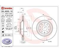 1X Brake disc BREMBO 9.A200.11 for AUDI A3 (8P1) 2 2004-2012