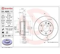 BREMBO 09.A895.11 Brake Disc Front Fits Mercedes-Benz eSprinter Sprinter 3-T