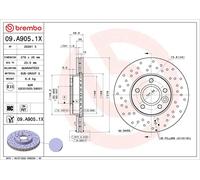 1X Brake disc BREMBO 9.A905.1X for FORD FOCUS III 2 2010-2014