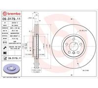 2x Brake Discs Pair Vented Front 335mm 09.D179.11 Brembo Set 34106891081 Quality