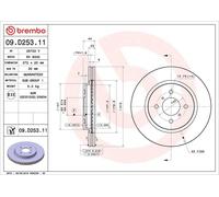 Brembo Brake Disc Set Internally Vented fits Suzuki Swift III 2010-2017 1.2 1.6