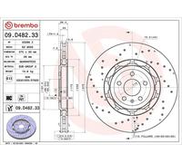 Brembo Prime Line Dual Cast Vented Two-Piece Brake Disc - Drilled 09.D482.33