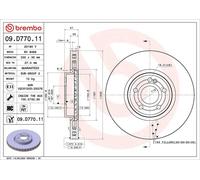 1X Brake disc BREMBO 9.D770.11 for MERCEDES-BENZ A-CLASS (W177) 2 2018-2019