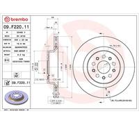 1X Brake disc BREMBO 9.F220.11 for MASERATI QUATTROPORTE VI 3 2013-