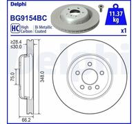 1X Brake disc DELPHI BG9154BC for BMW 5 (F10) 2 2011-2016