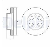 1X Brake disc DELPHI BG9180C for FIAT DUCATO Van (250_) 3 2006-2011