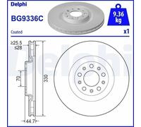 1X Brake disc DELPHI BG9336C for ALFA ROMEO GIULIA (952_) 2 2016-2022