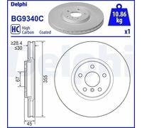 1X Brake disc DELPHI BG9340C for MINI MINI CLUBMAN (F54) 2 2016-2019