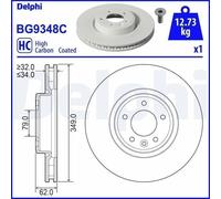 1X Brake disc DELPHI BG9348C for LAND ROVER RANGE ROVER IV (L405) 3 2012-2016