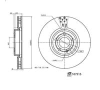 1X Brake disc FEBI 107515 for MERCEDES-BENZ A-CLASS (W177) 2 2018-2019