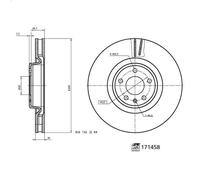 1X Brake disc FEBI 171458 for AUDI Q5 (FYB, FYG) 2 2016-2018