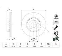 BOSCH 0 986 479 H46 Brake disc
