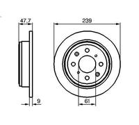 1X Brake disc for BOSCH 986 479 101 for HONDA BEAT (PP_) 0.7 1991-1996