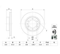 BOSCH 0 986 479 G19 Brake disc