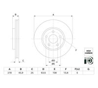 1X Brake disc for BOSCH 986 479 H66 for FORD PUMA (J2K, CF7) 1 2019-