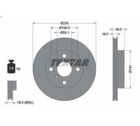 Fits TEXTAR 92103603 Brake disc 1 pc. 92103603 Brake disc front L/R f ⭐UK Stock⭐