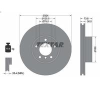 1X Brake disc TEXTAR 92107105 for BMW 5 (E39) 2 2000-2003