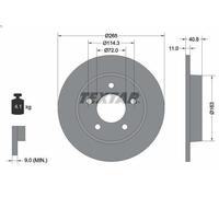 1X Brake disc TEXTAR 92130500 for MAZDA 3 (BK) 2 2006-2009