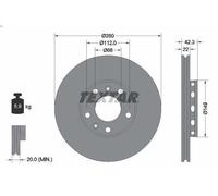 TEXTAR 92152203 Brake disc