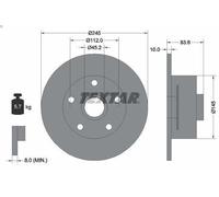 1X Brake disc TEXTAR 92154303 AUDI A4 B5 (8D2) 1.9 1995-2