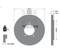 1X Brake disc TEXTAR 92170503 for SUZUKI GRAND VITARA I (FT, HT) 2 2001-2003