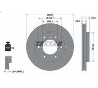 TEXTAR 92180205 Brake disc