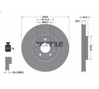 1X Brake disc TEXTAR 92195403 for RENAULT ESPACE V (JR_) 2 2018-2023