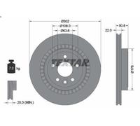 TEXTAR 92196403 Brake disc