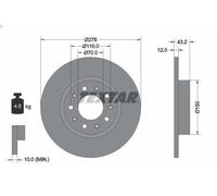 1X Brake disc TEXTAR 92221003 for FIAT 500X (334_) 2 2014-2018
