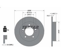 1X Brake disc TEXTAR 92226103 for KIA VENGA (YN) 1.4 2010-2019
