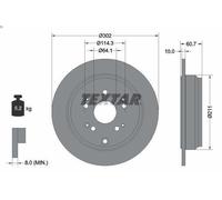 TEXTAR 92227203 Brake disc