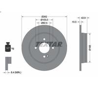 TEXTAR 92242203 Brake disc