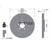 TEXTAR 92275905 Brake disc