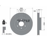 TEXTAR 92285803 Brake disc