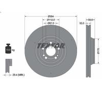 TEXTAR 92306005 Brake disc