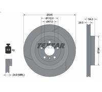 1X Brake disc TEXTAR 92307905 for MERCEDES-BENZ GLS (X166) 3 2015-2019