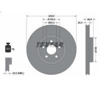 TEXTAR 92326103 Brake disc