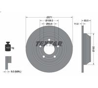 Brake Disc TEXTAR 92327403 for FORD