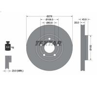TEXTAR 92327503 Brake disc