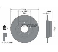 1X Brake disc TEXTAR 92335803 for RENAULT ARKANA I (LCM_, LDN_) 1.3 2020-