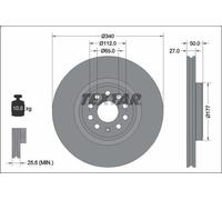 1X Brake disc TEXTAR 92337405