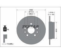1X Brake disc TEXTAR 92337703 for NISSAN JUKE (F16_) 1.6 2019-