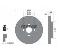 1X Brake disc TEXTAR 92344803 for TOYOTA YARIS (_P21_, _PA1_, _PH1_) 1.5 2025-