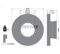 1X Brake disc TEXTAR 93308700