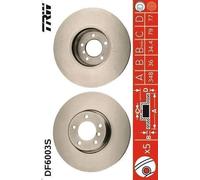 1X Brake disc TRW DF6003S for BMW 5 (E60) 3 2004-2010