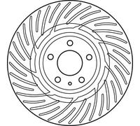 1X Brake disc TRW DF6014S for AUDI Q5 (8RB) 2 2008-2017