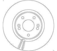 1X Brake disc TRW DF6497S for KIA OPTIMA (JF) 2 2016-2019