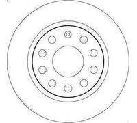 1X Brake disc TRW DF6553 for SKODA OCTAVIA III (5E3, NL3, NR3) 2 2012-2017