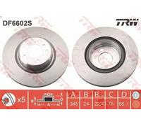 1X Brake disc TRW DF6602S for BMW 1 (F20) 2 2011-2019